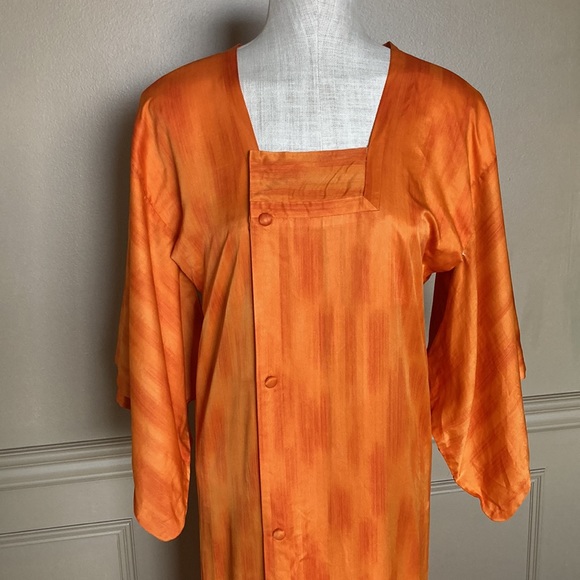Burnt orange homemade kimono snap dress - Picture 4 of 11